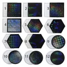Szilikon öntőforma - hologramos alátét, hatszög 3.